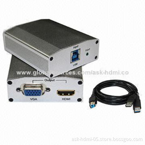 USB3.0 to HDMI/VGA Multi-display Adapters, with Backward Compatibility USB2.0/3.0